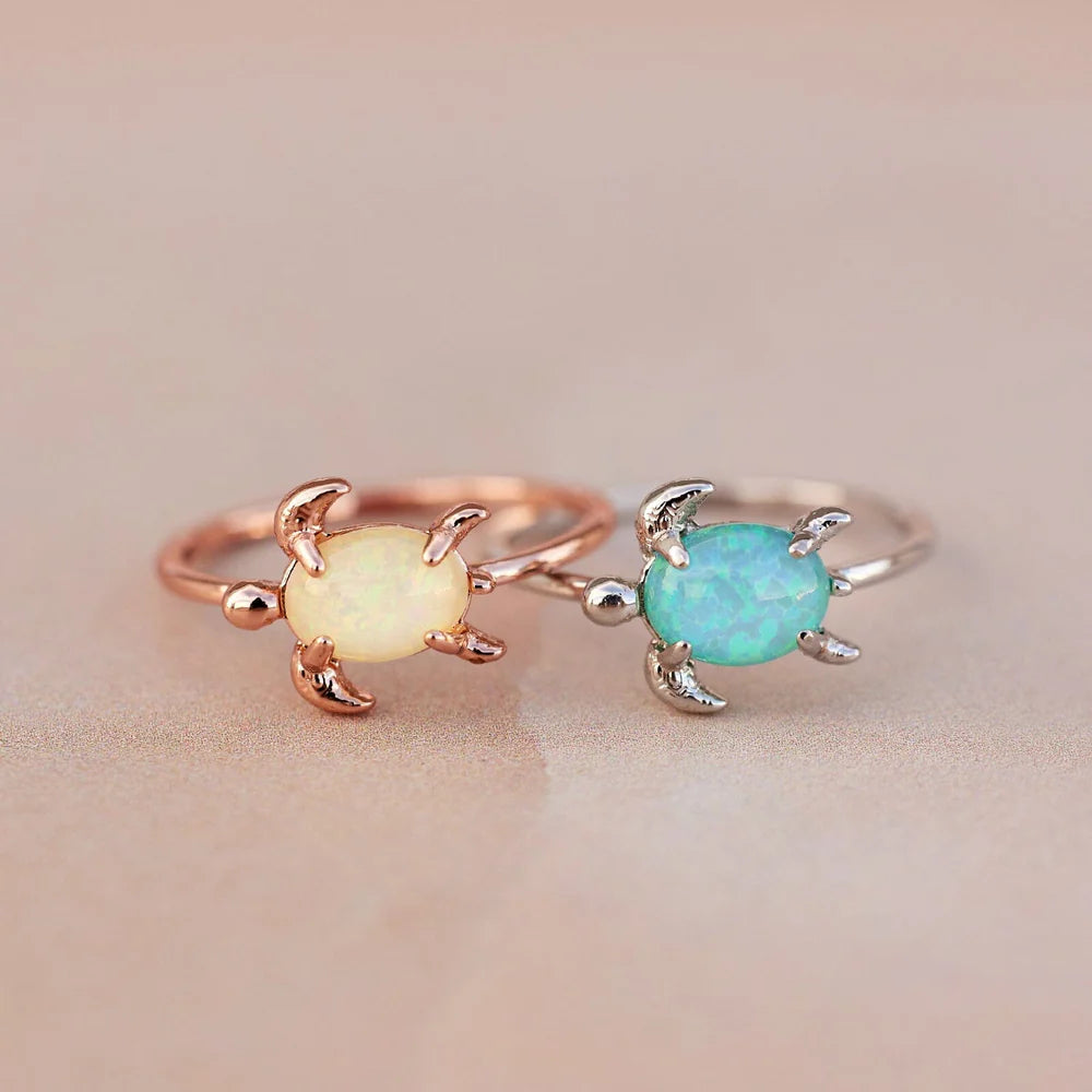 Pura Vida 'Opal Sea Turtle' Ring
