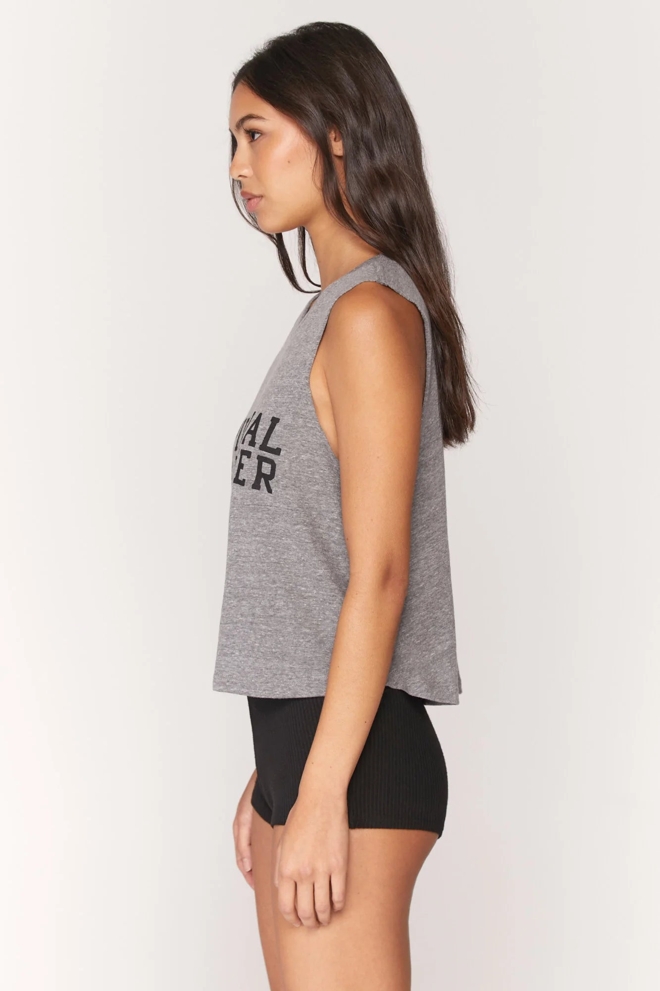 Spiritual Gangster Crop Tank - Heather Grey