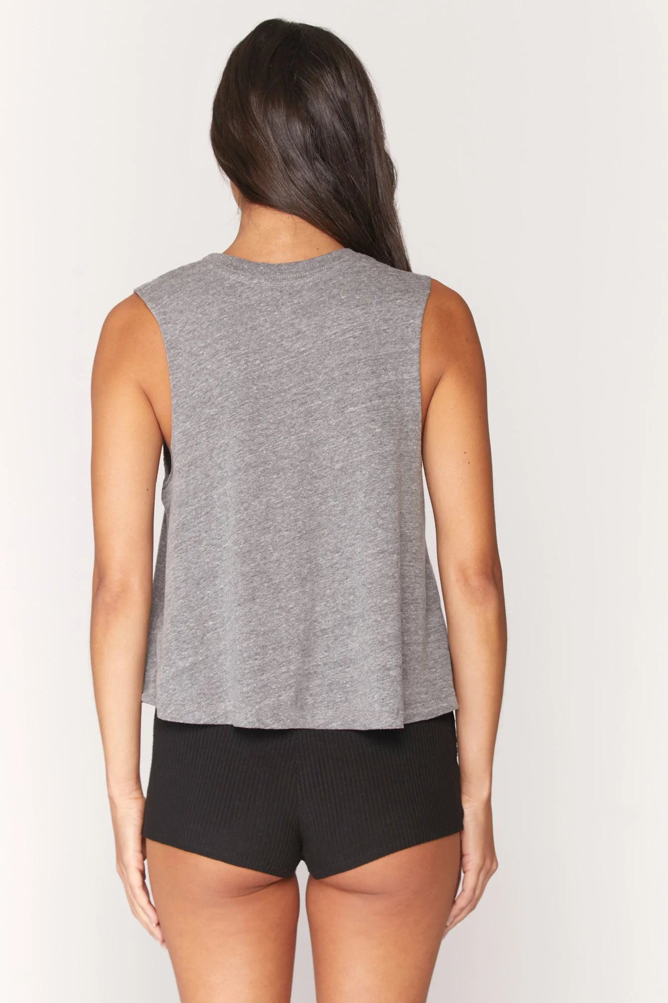 Spiritual Gangster Crop Tank - Heather Grey