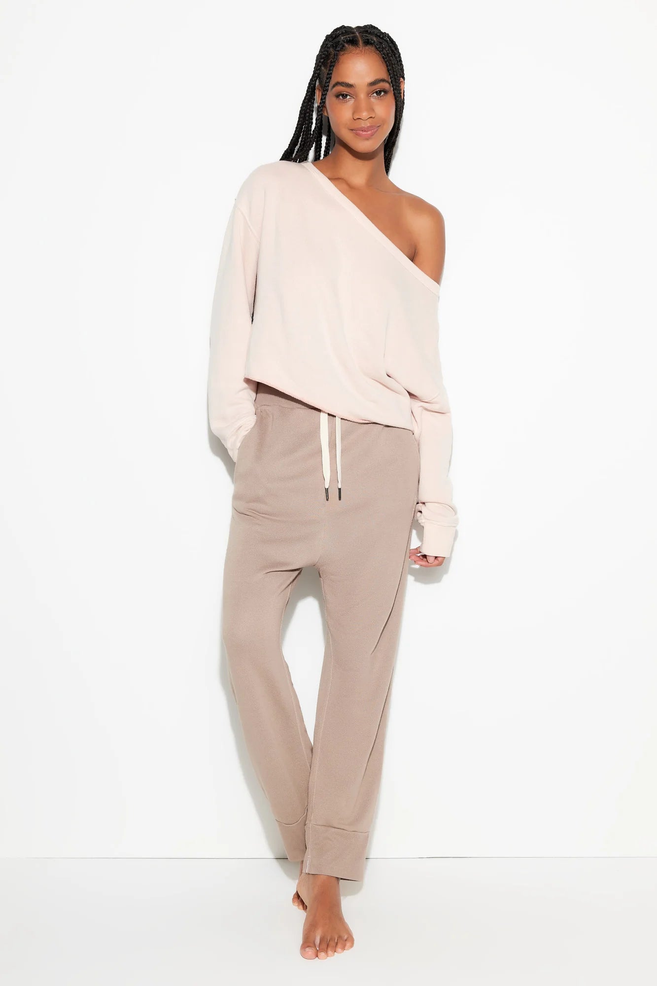Spiritual Gangster 'Bella' Off Shoulder Sweatshirt