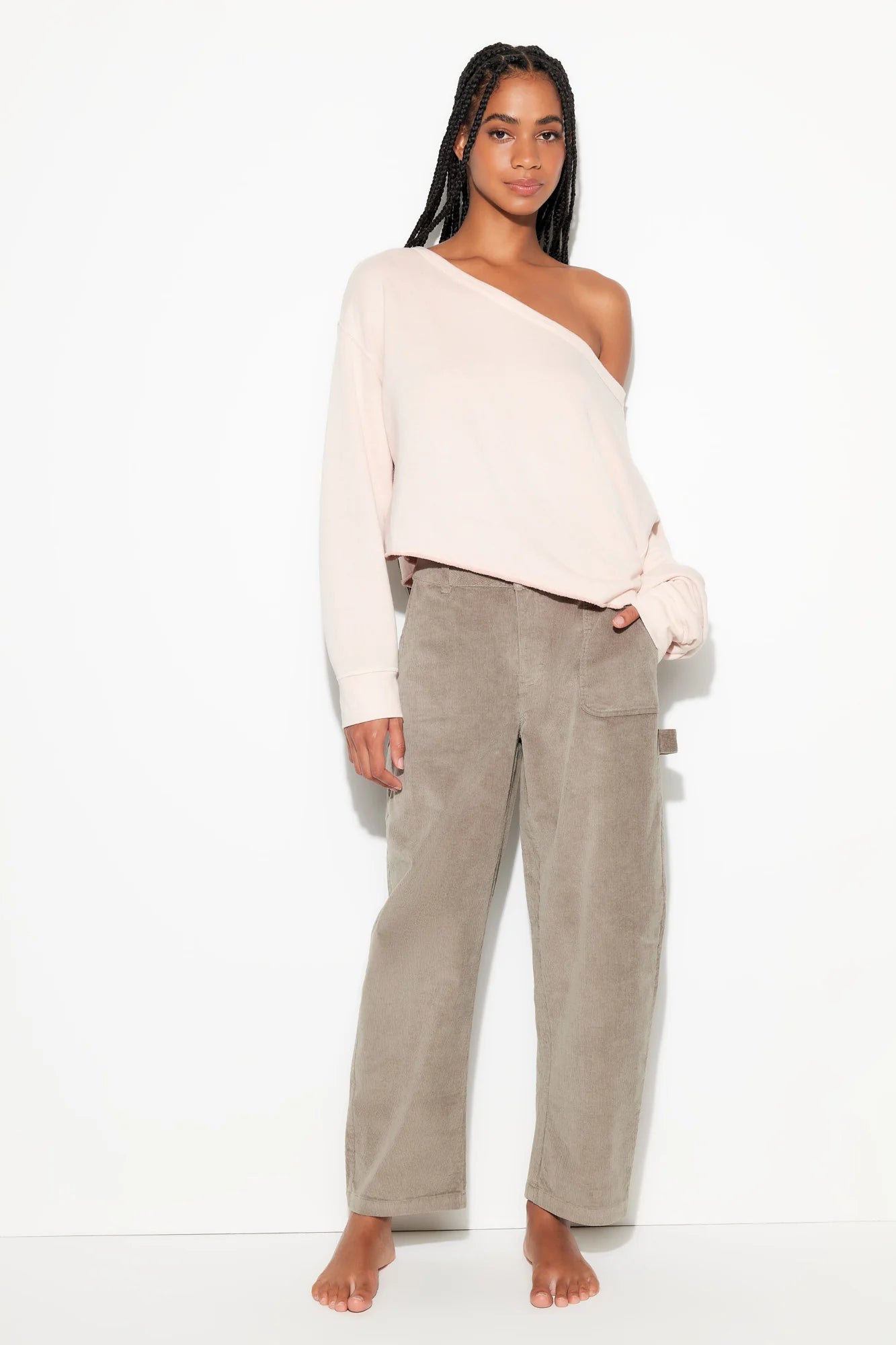 Spiritual Gangster 'Bella' Off Shoulder Sweatshirt