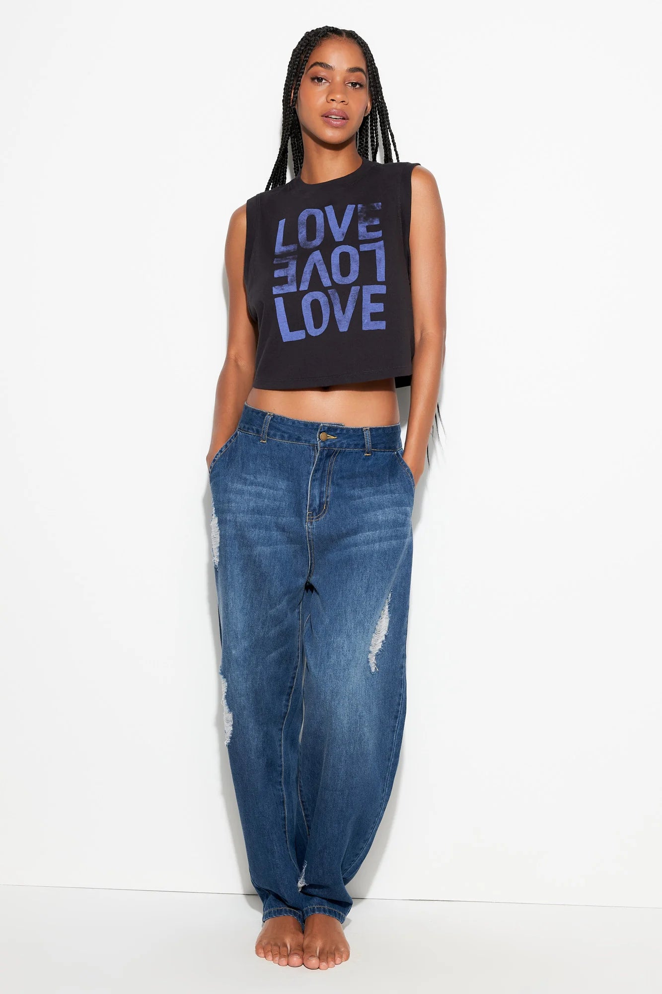 Spiritual Gangster 'Love' Crawford Crop Tank