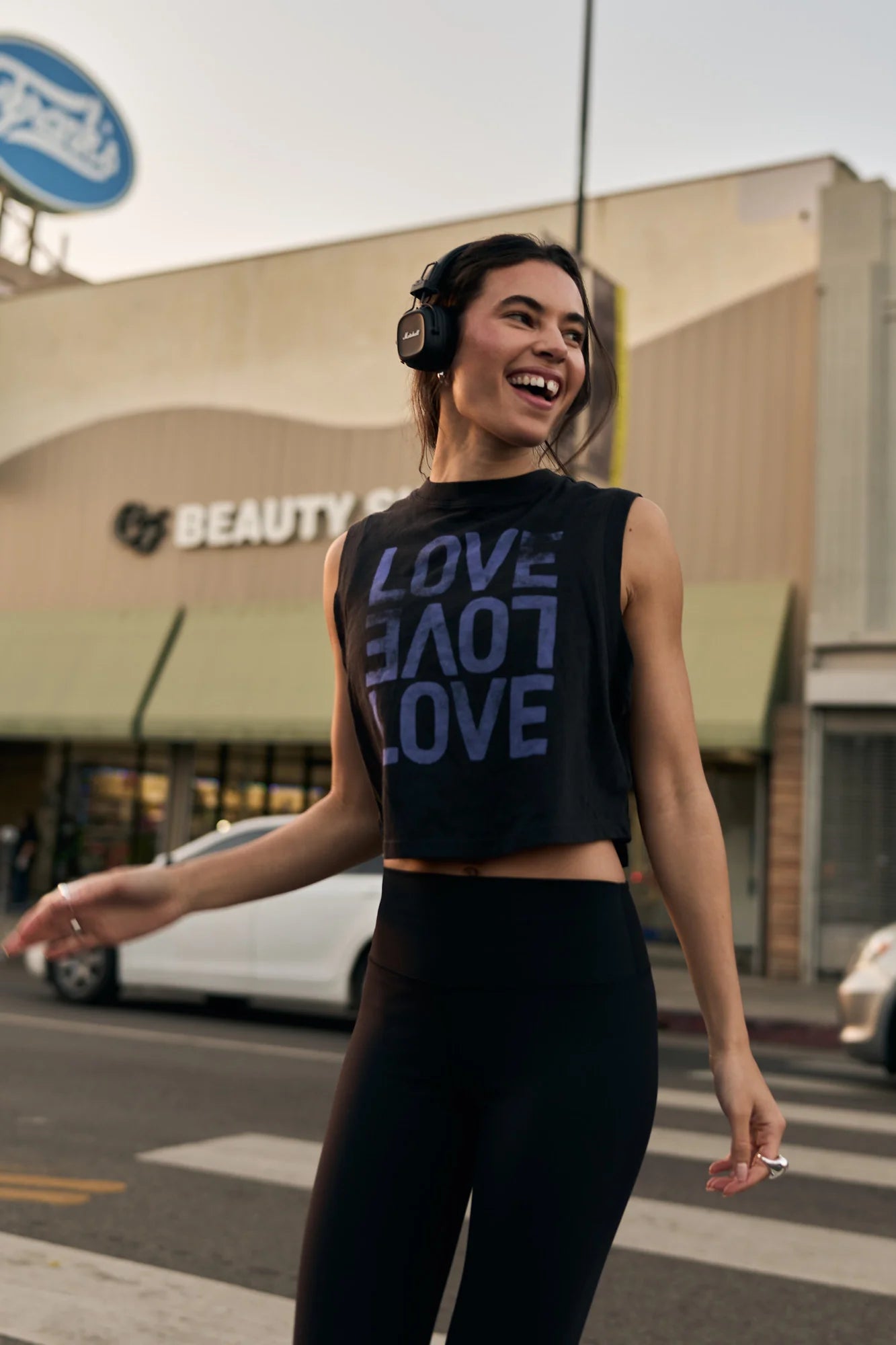 Spiritual Gangster 'Love' Crawford Crop Tank