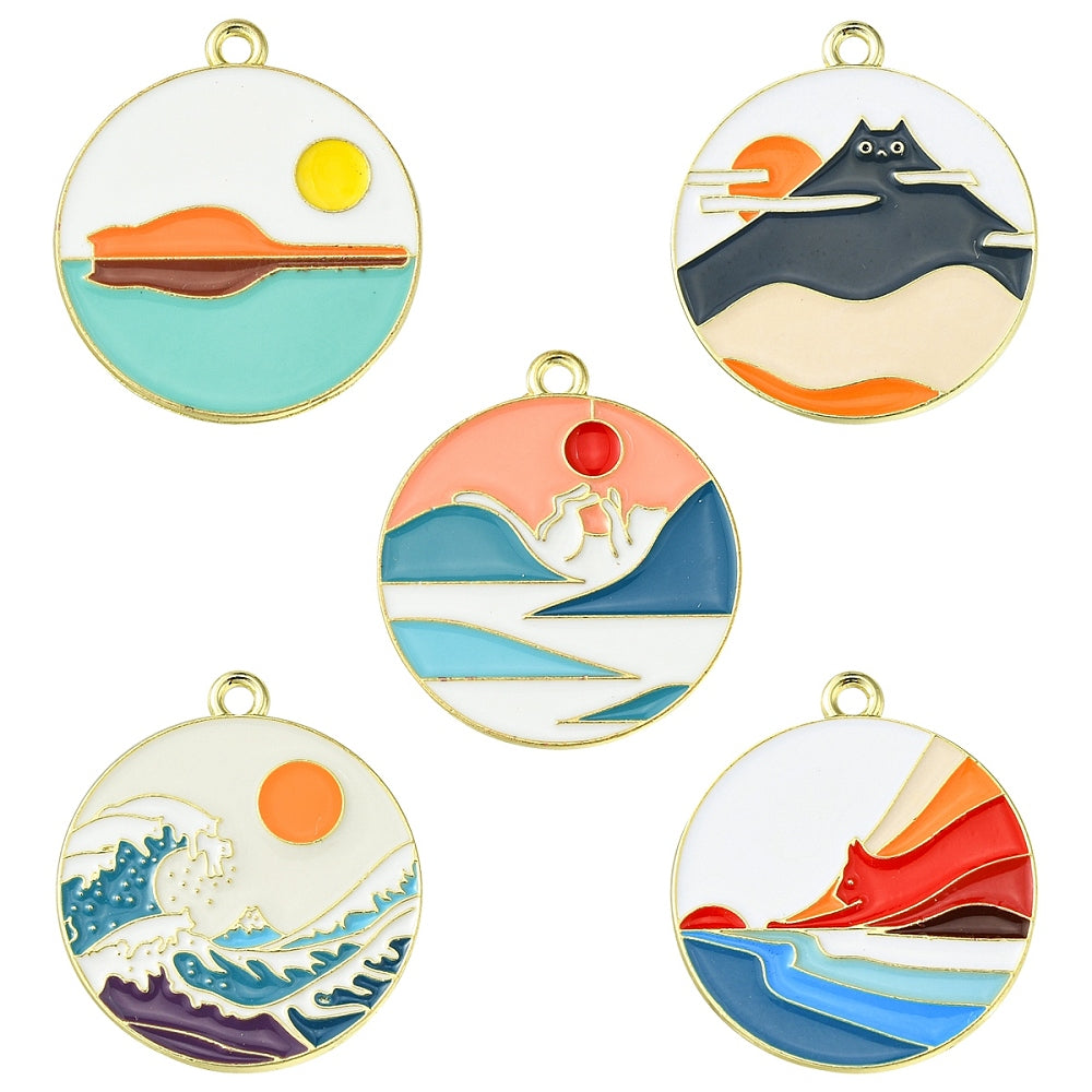 Hidden Cat Landscape Charm