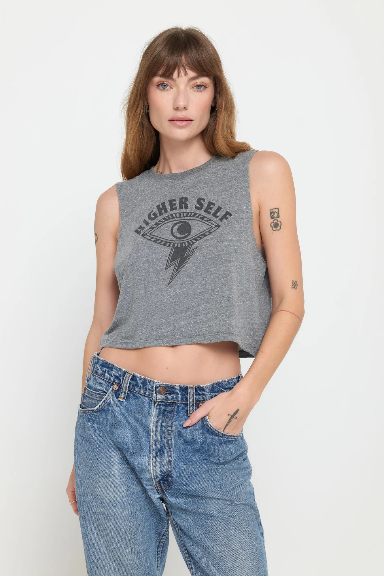 Spiritual Gangster 'Elevated Eye' Callie Crop Tank