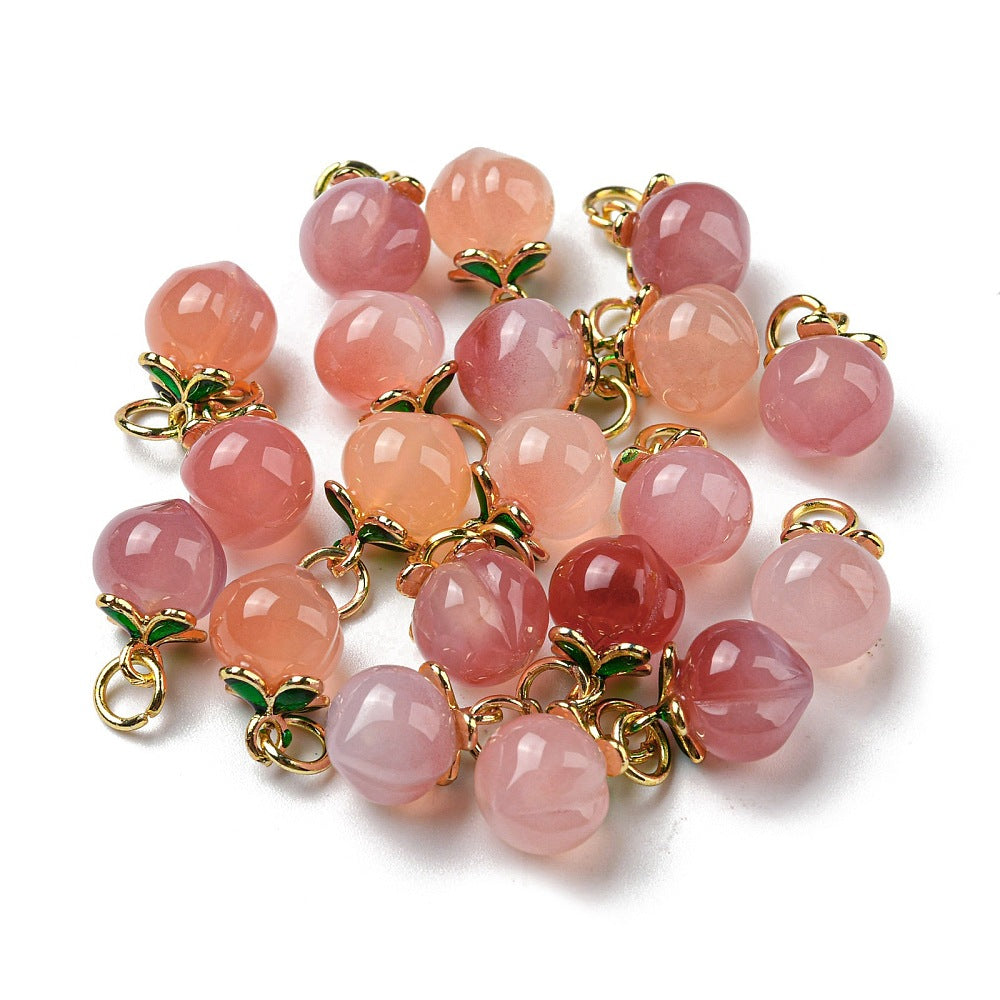 Agate Peach Charm