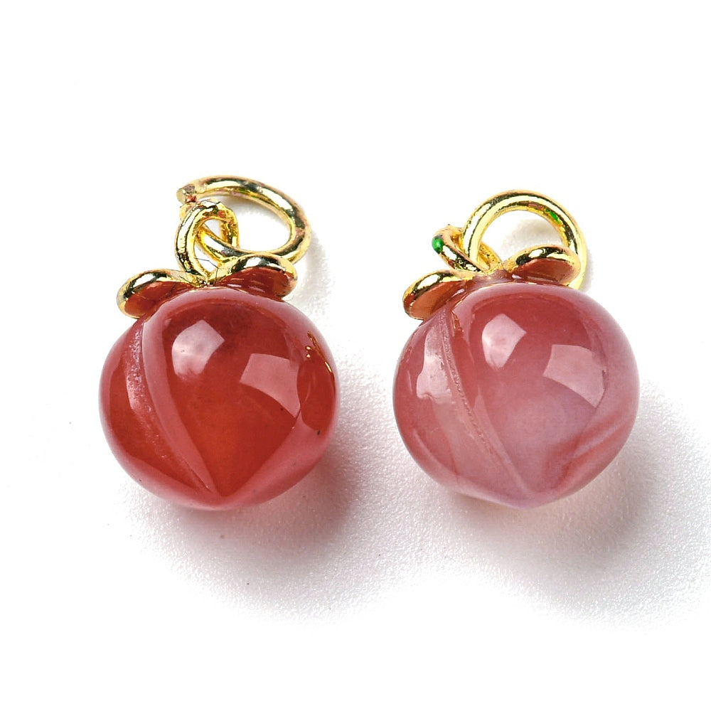 Agate Peach Charm