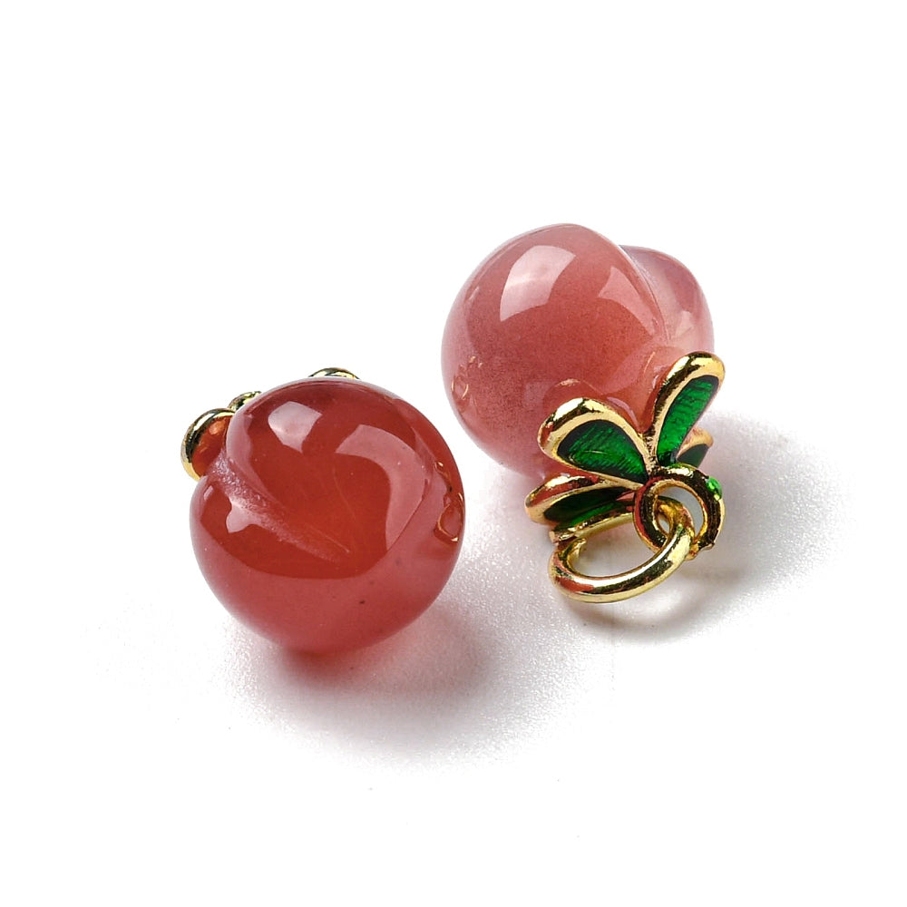 Agate Peach Charm