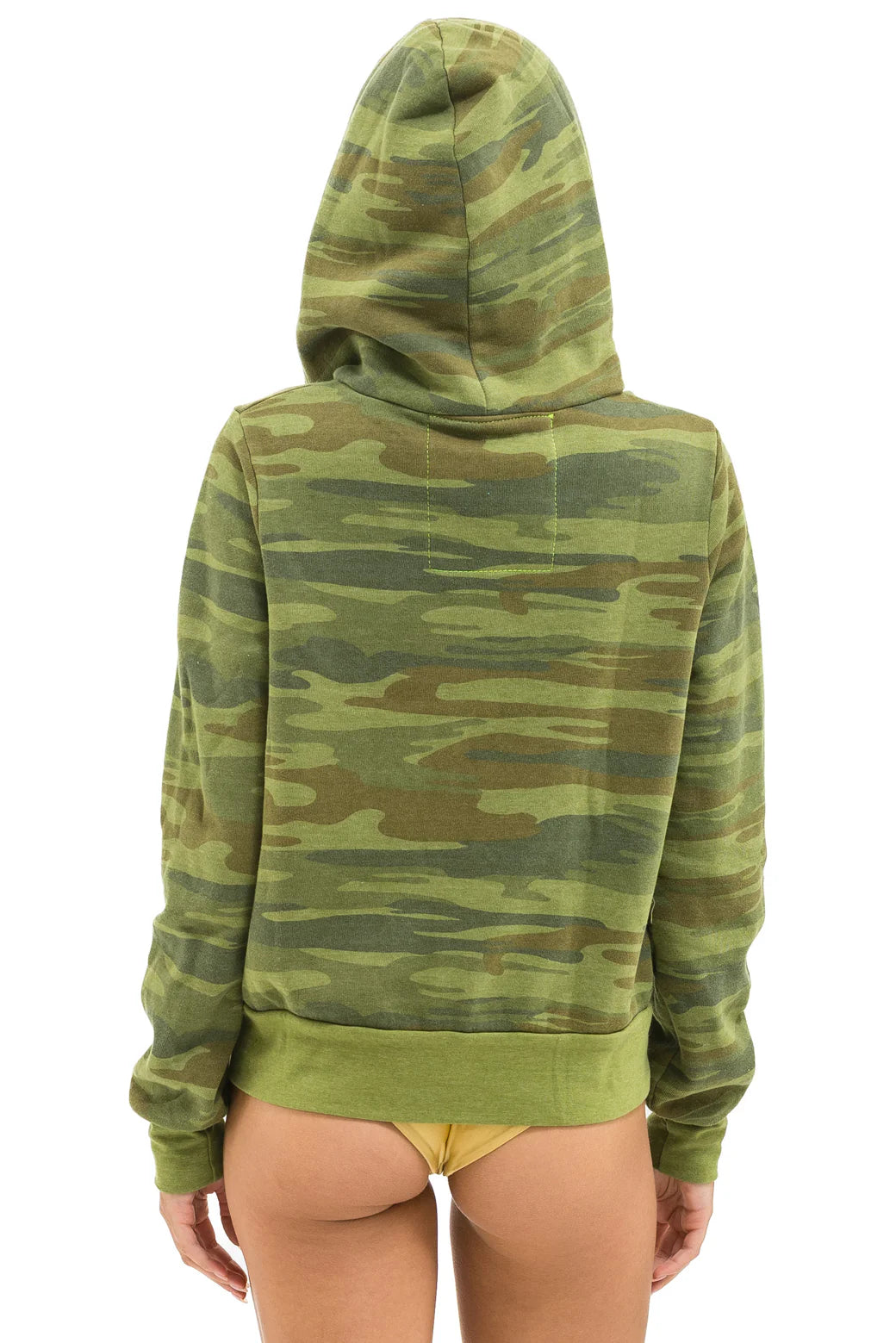 Aviator Nation Unisex Heart 2 Hoodie - Camo / Neon Pink