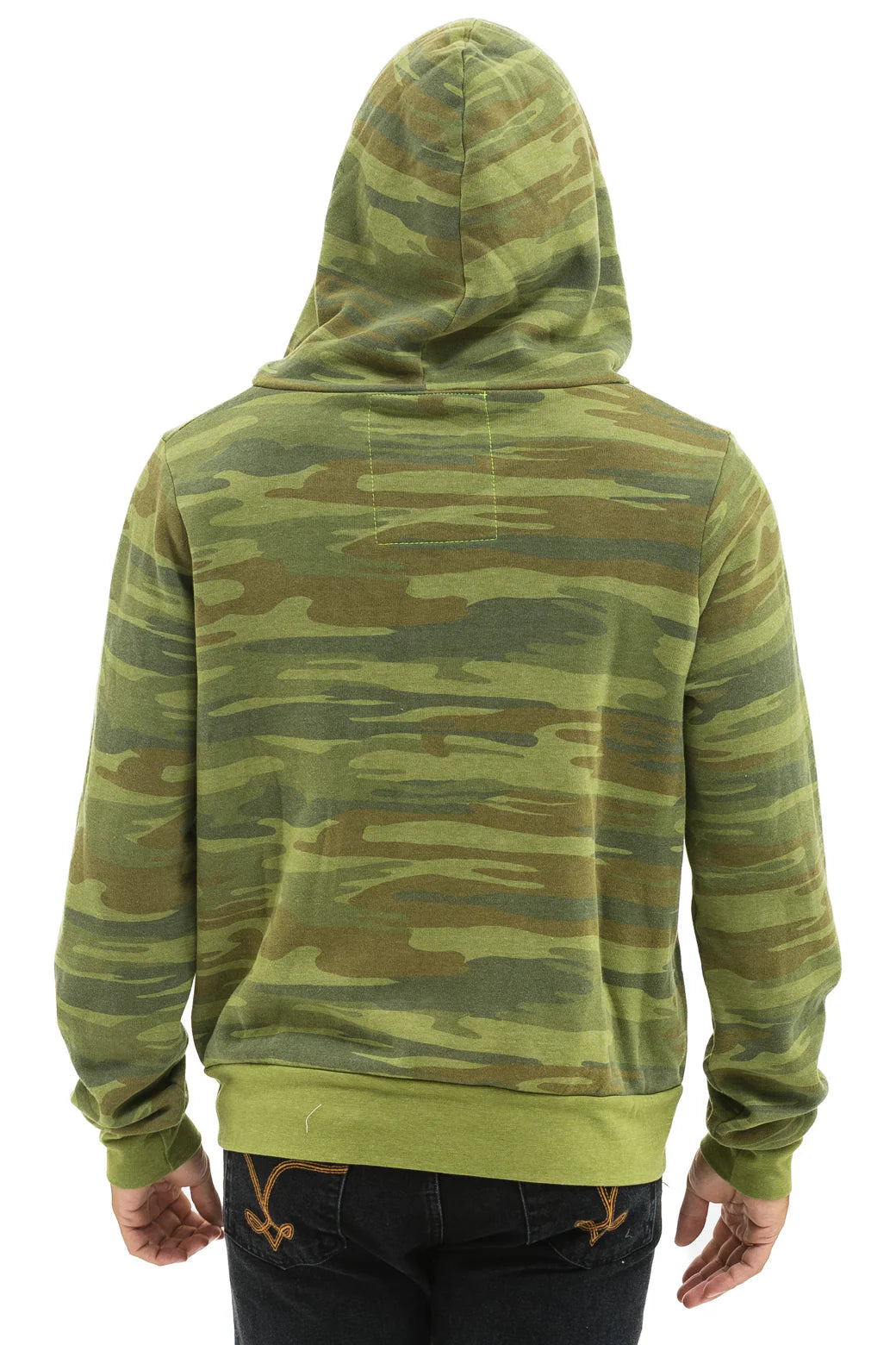 Aviator Nation Unisex Heart 2 Hoodie - Camo / Neon Pink