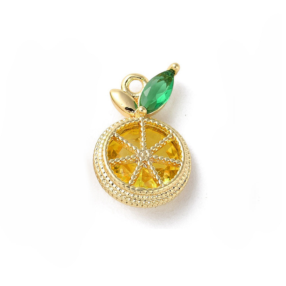 Lemon Slice Gemstone Charm