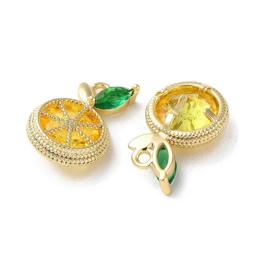Lemon Slice Gemstone Charm