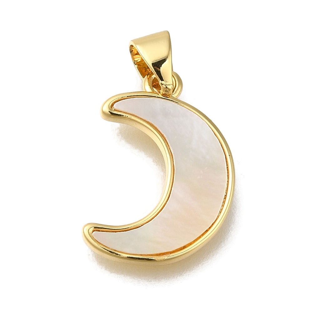 Inlay Shell Crescent Moon Charm