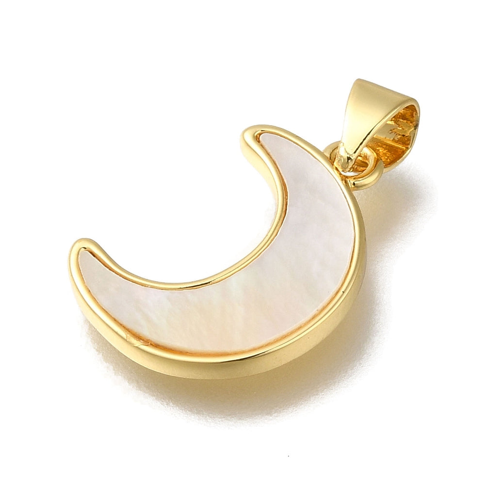 Inlay Shell Crescent Moon Charm