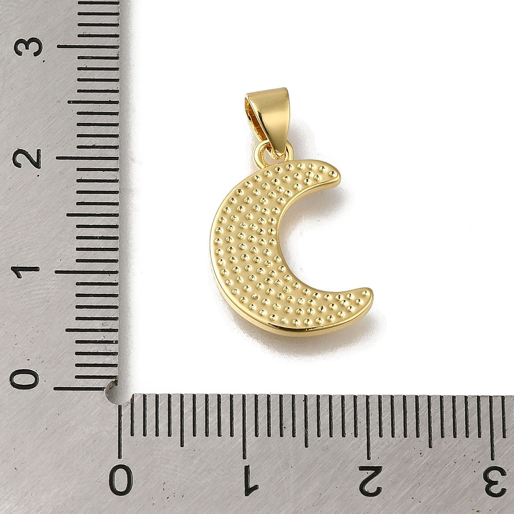 Inlay Shell Crescent Moon Charm