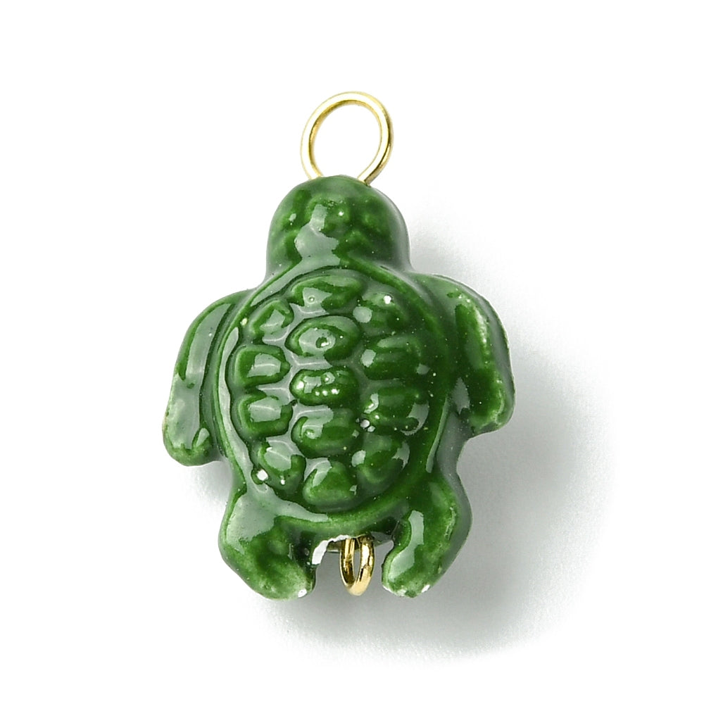 Porcelain Turtle Charm