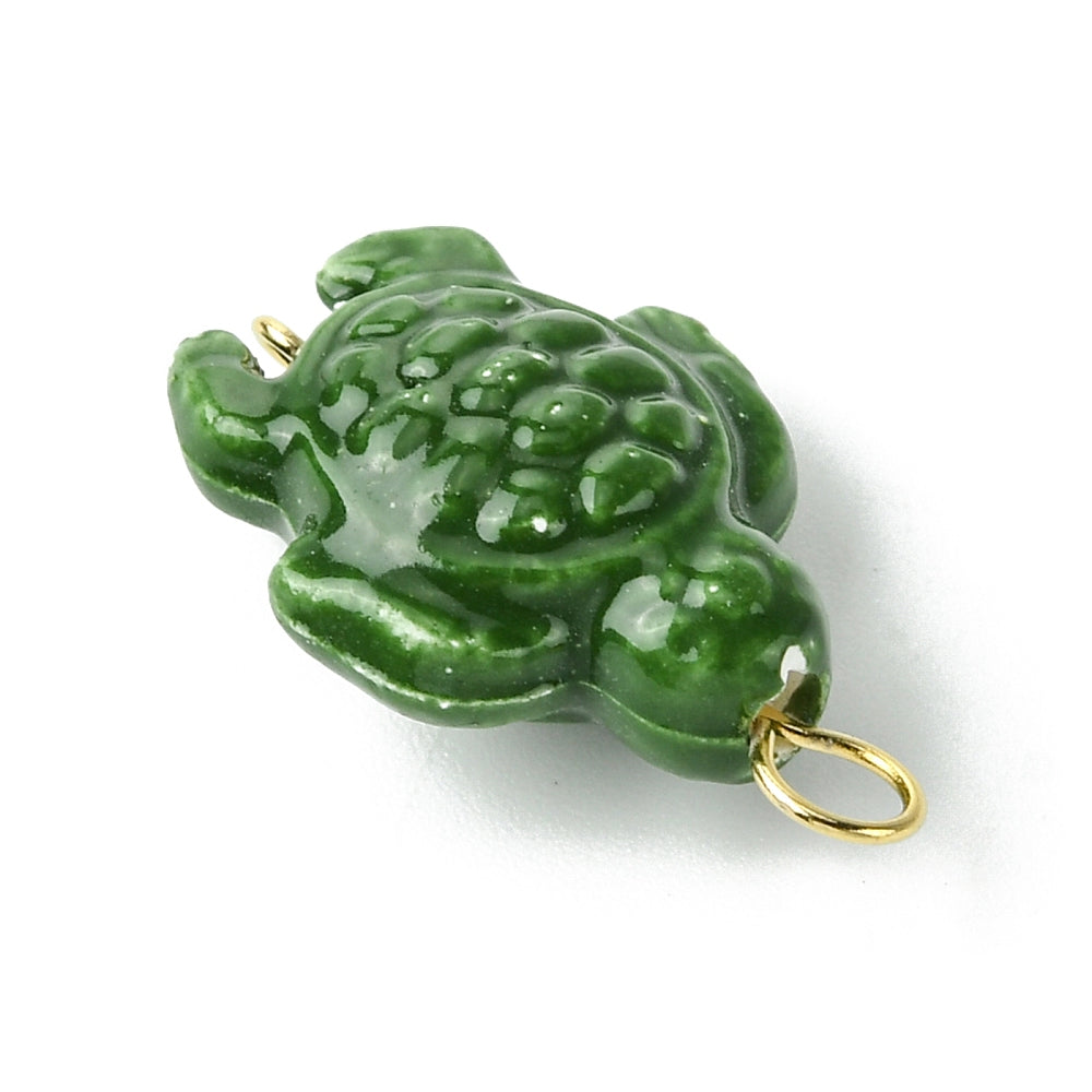 Porcelain Turtle Charm