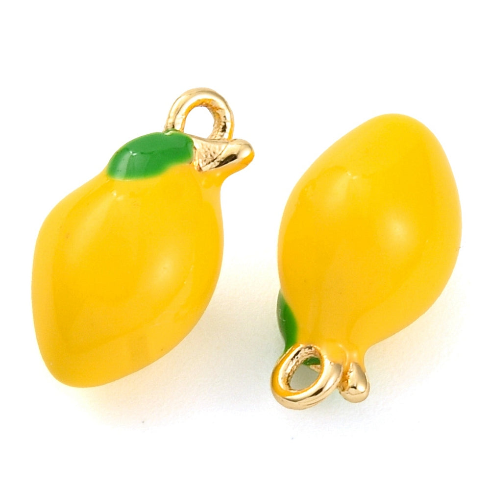 Lemon Enamel Charm