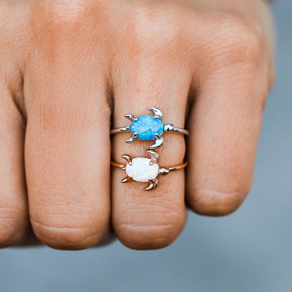 Pura Vida 'Opal Sea Turtle' Ring