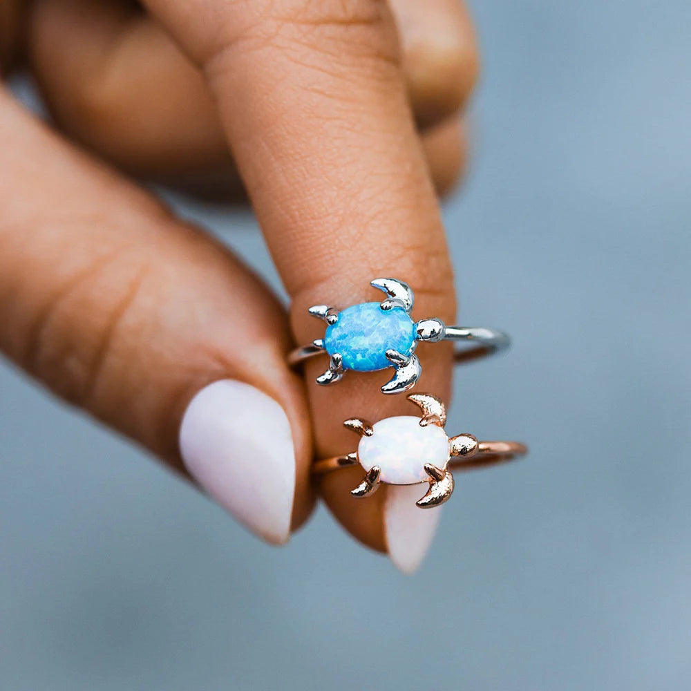 Pura Vida 'Opal Sea Turtle' Ring