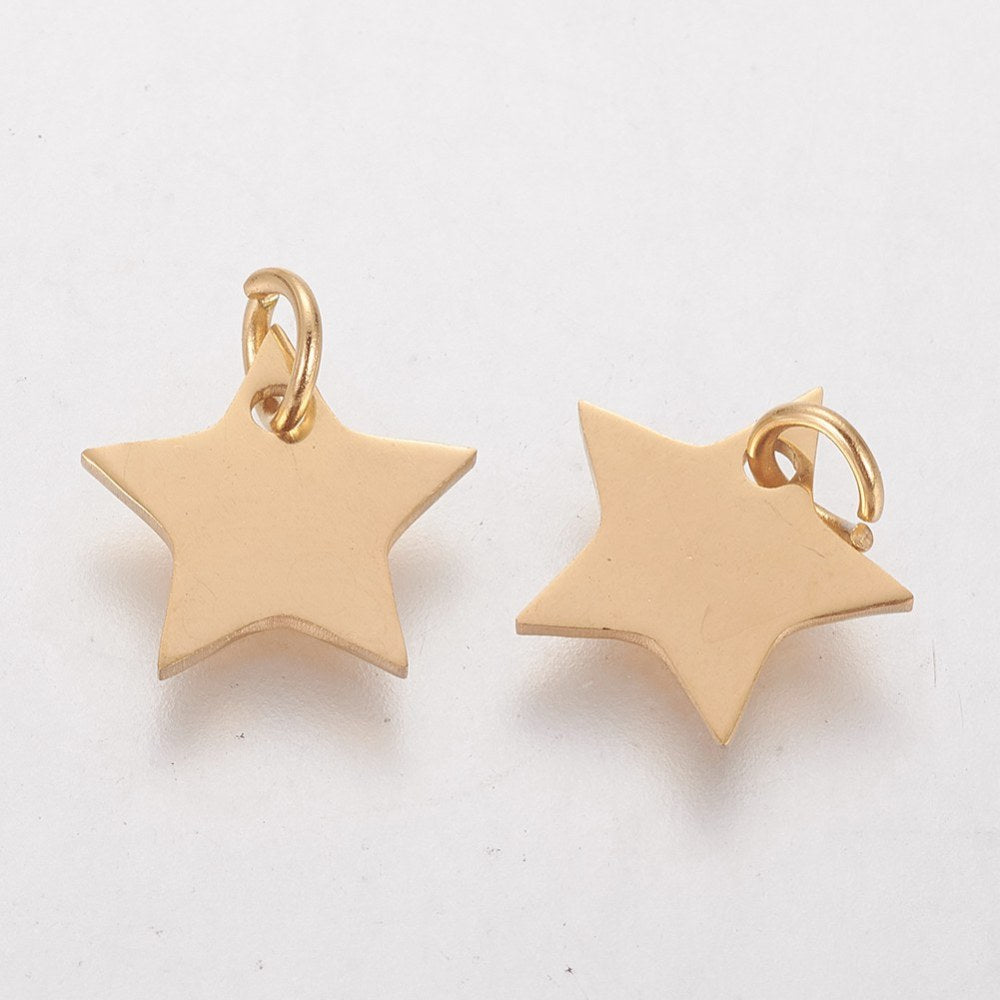 Mini Gold Star Charm
