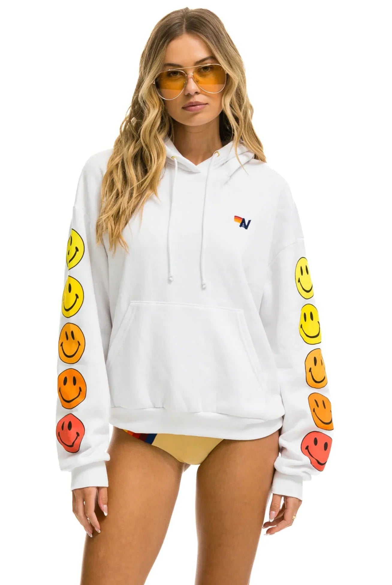 Aviator Nation Unisex Smiley Sunset Hoodie