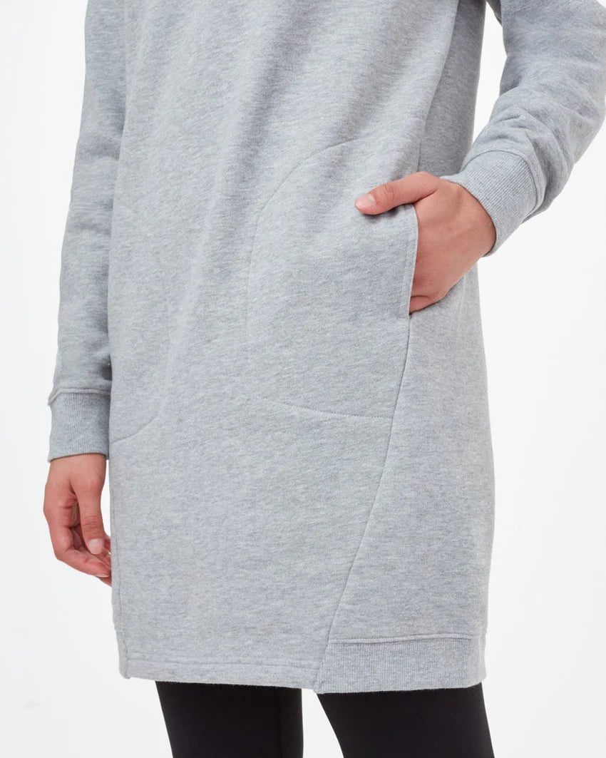 Tentree Women's Fleece Crew Dress - Hi Rise Heather Grey