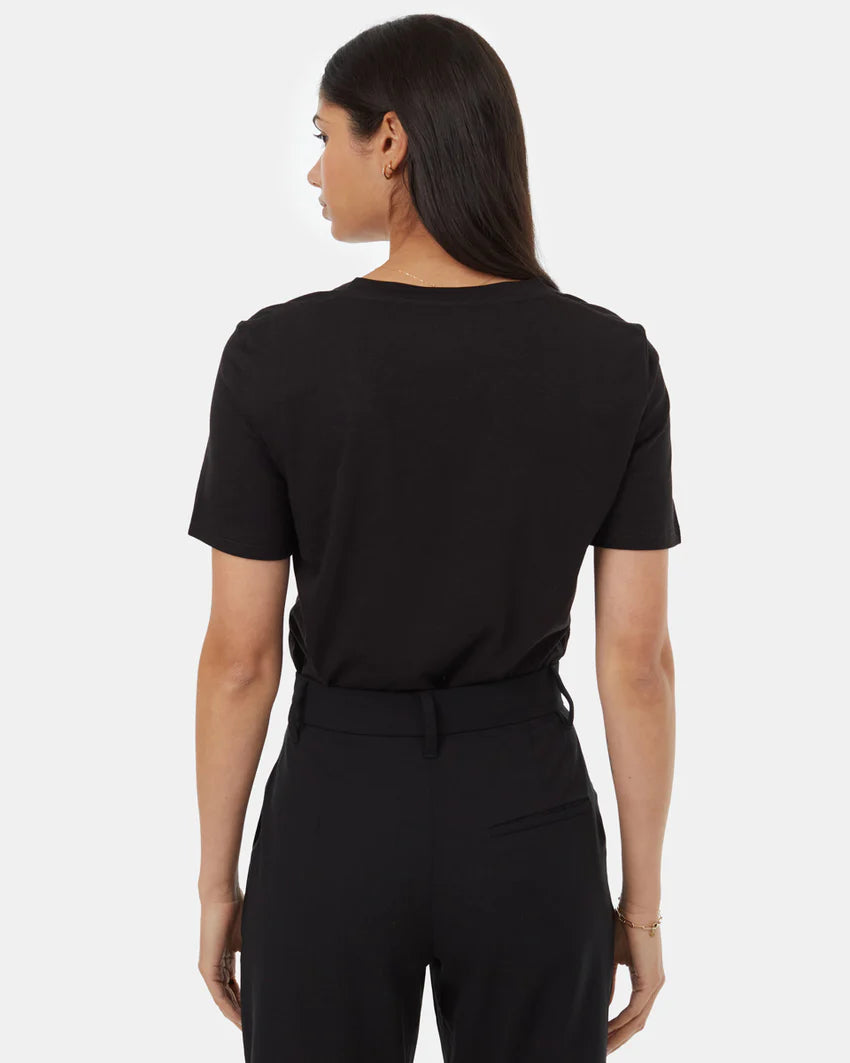 Tentree Women's TreeBlend V-Neck T-Shirt - Meteorite Black