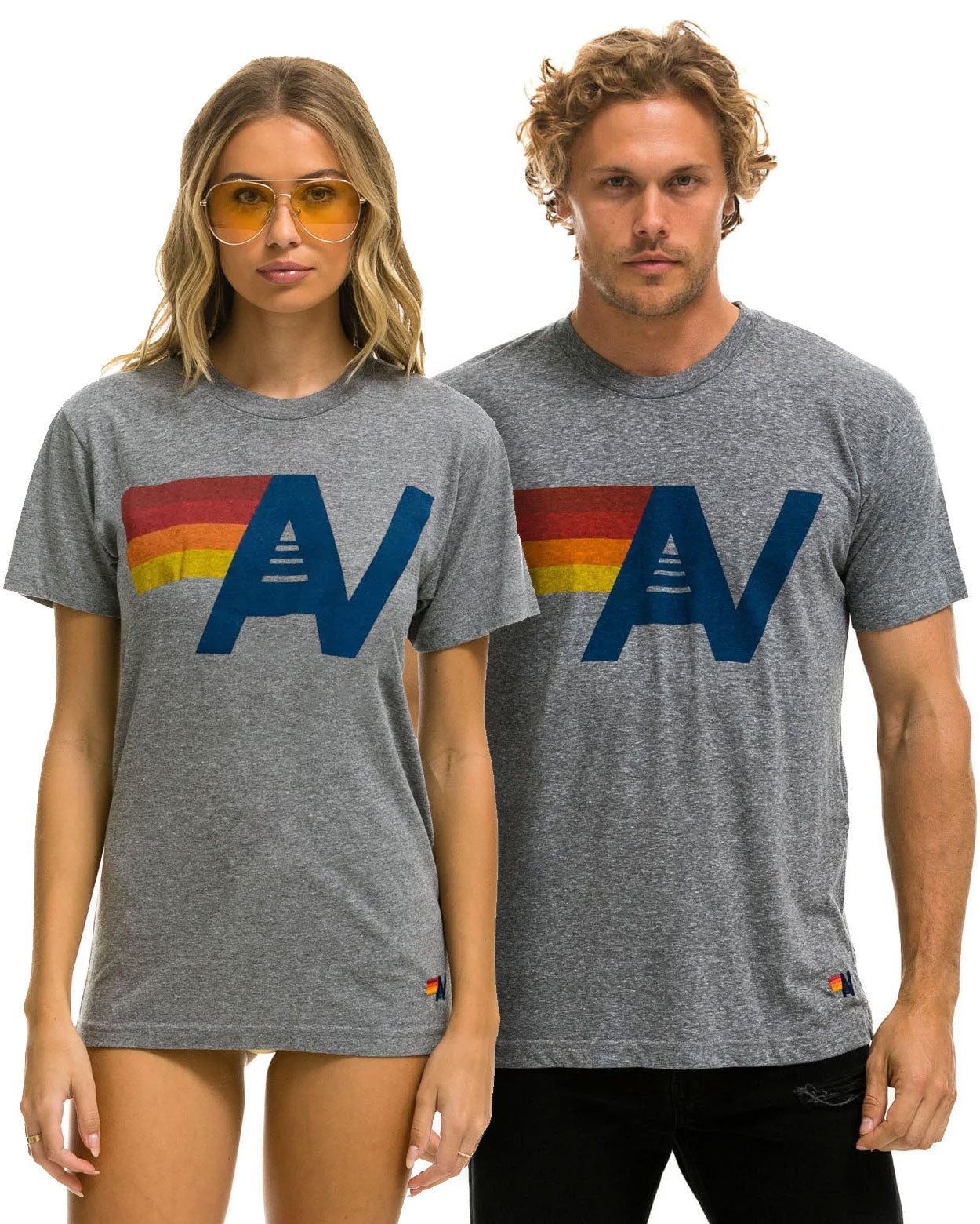 Aviator Nation Unisex Logo Tee - Heather Grey
