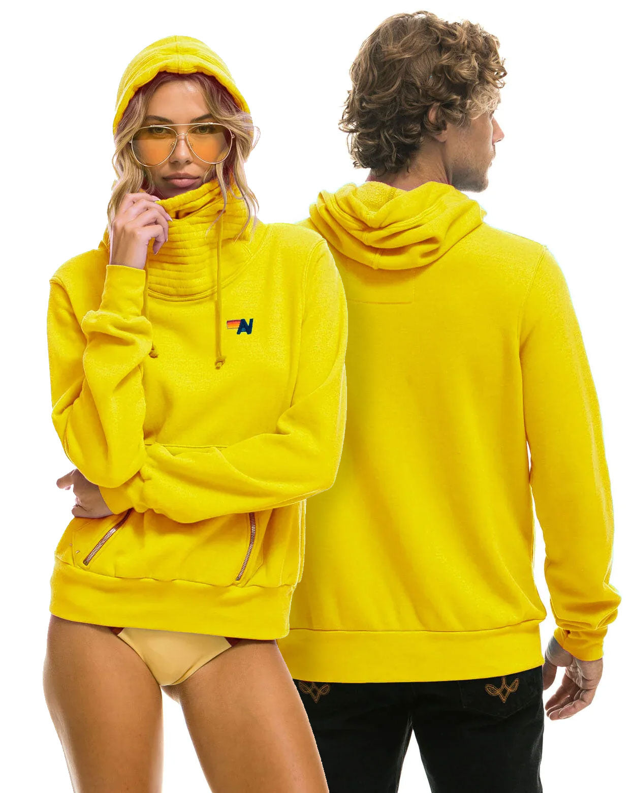 Aviator Nation Unisex Ninja Pullover Hoodie - Lemon
