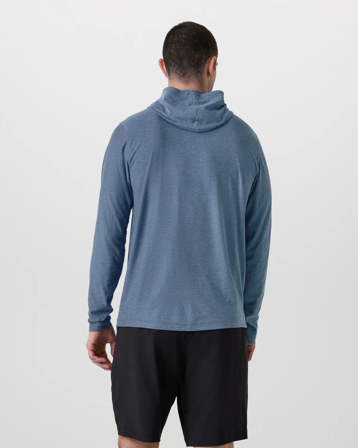 Vuori Strato Tech Hoodie - Pool Blue Heather