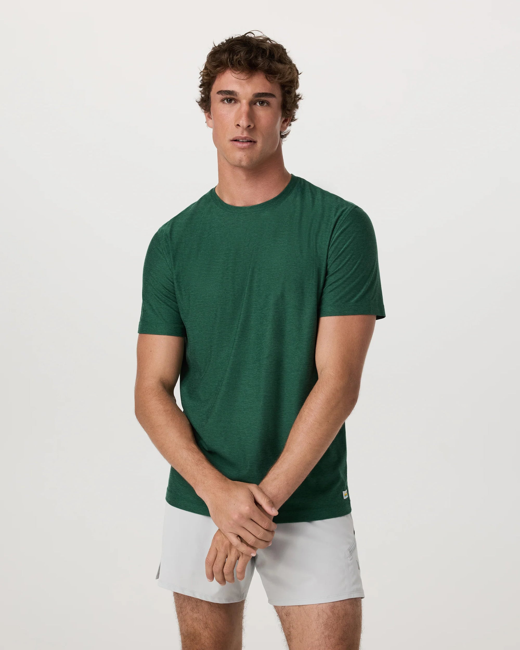 Vuori Strato Tech Tee - Viridian Heather