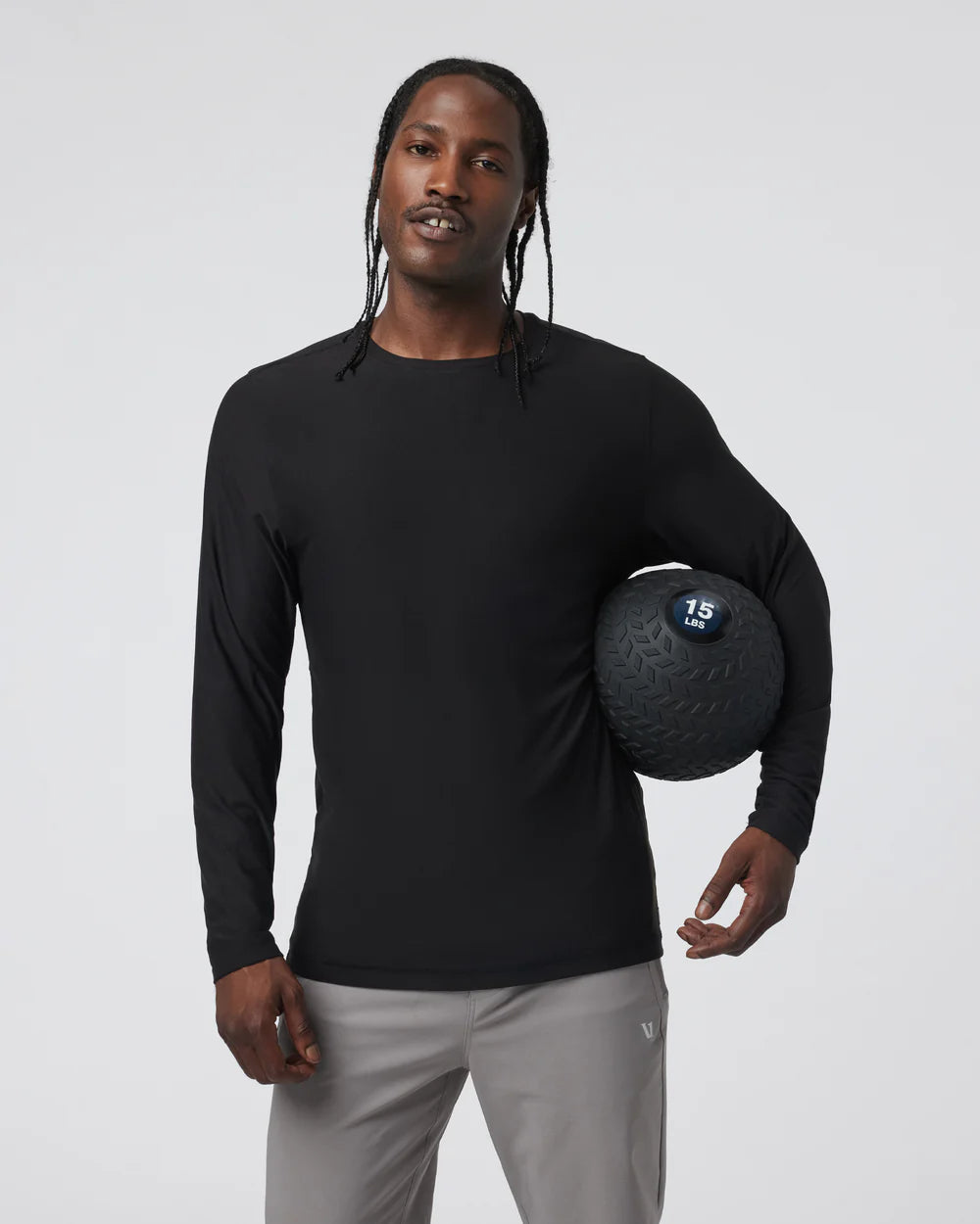 Vuori Long Sleeve Strato Tech Tee - Black