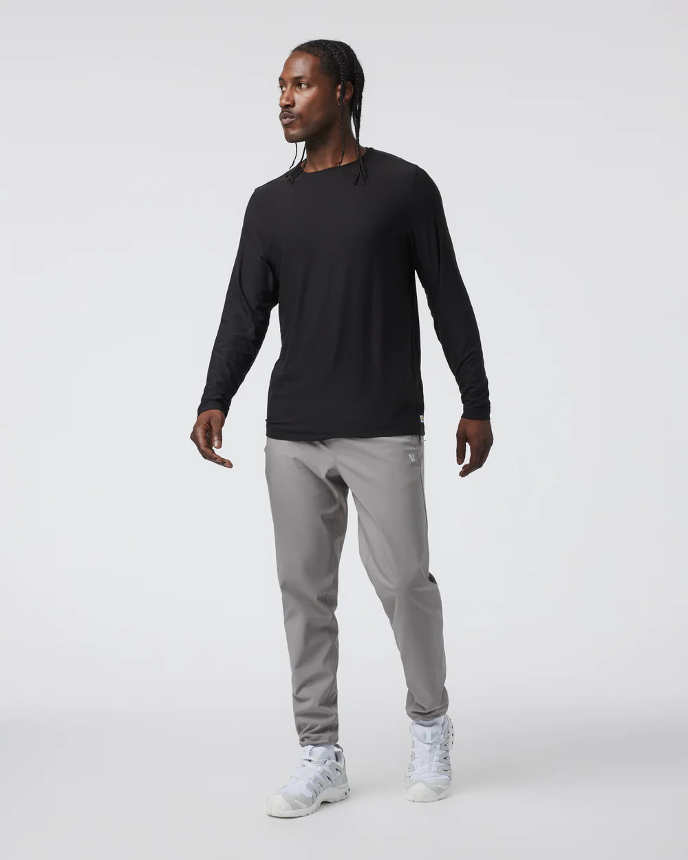 Vuori Long Sleeve Strato Tech Tee - Black