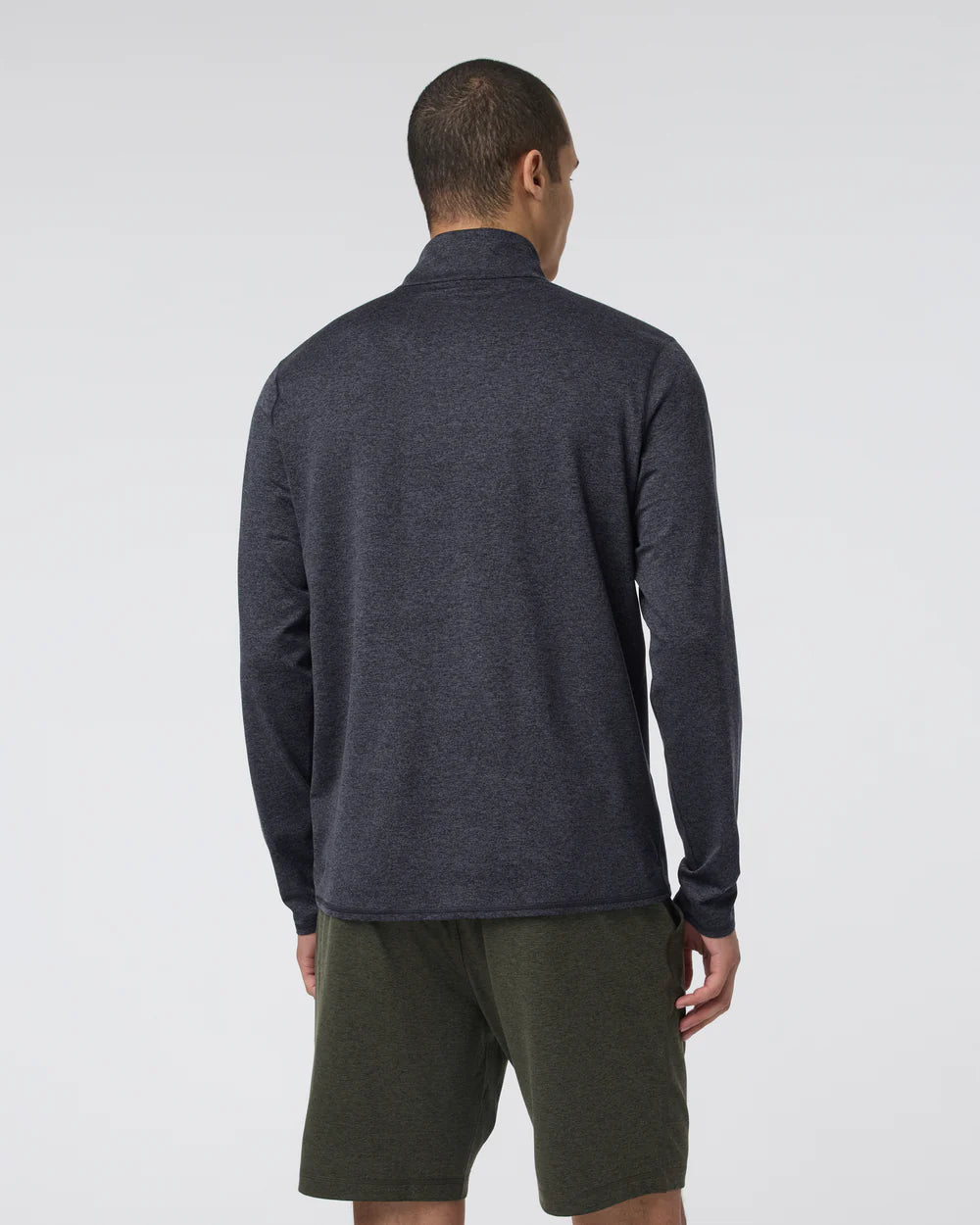 Vuori Ponto Performance Half Zip Mock Neck - Charcoal Heather