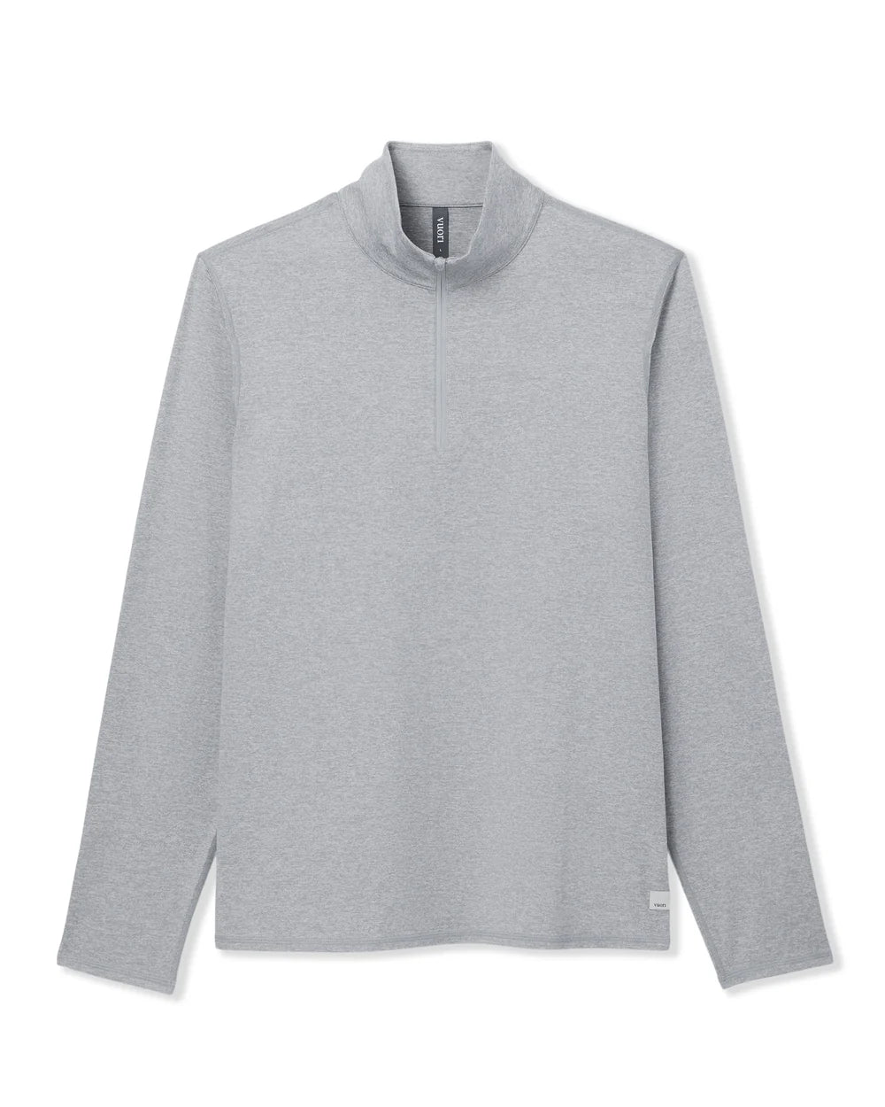 Vuori Ponto Performance Half Zip Mock Neck - Light Heather Grey