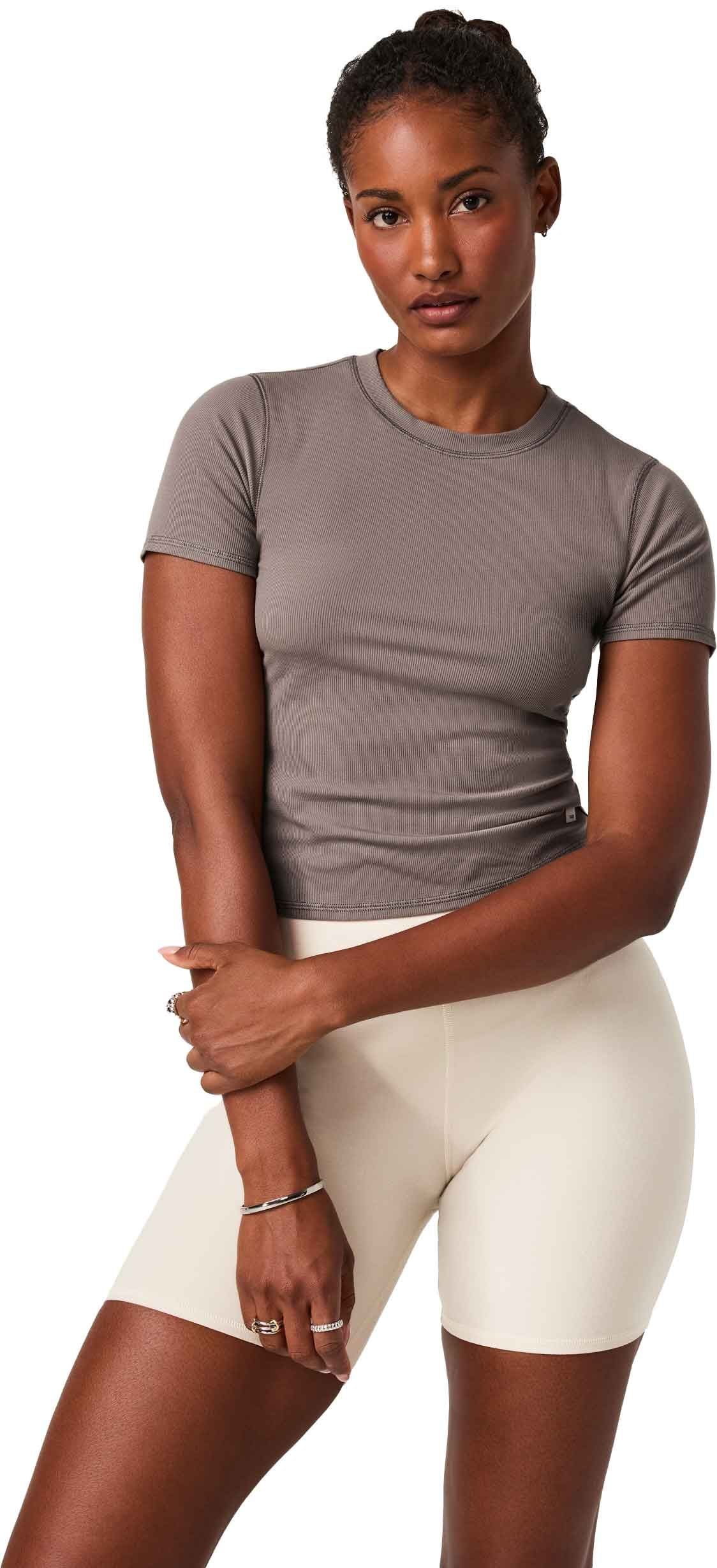 Vuori Pose Fitted Tee - Smokey Taupe