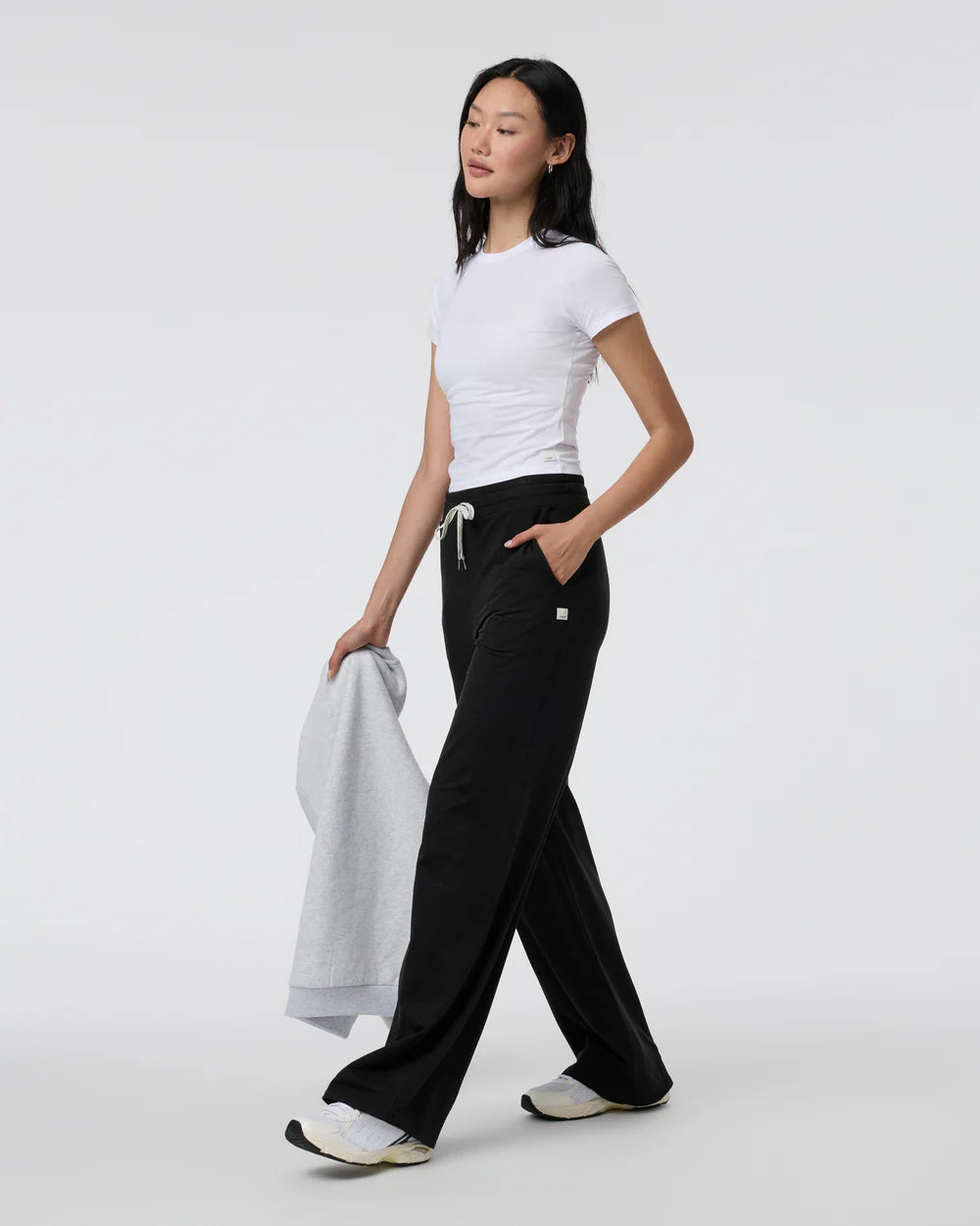 Vuori Essential Wideleg - Black Heather