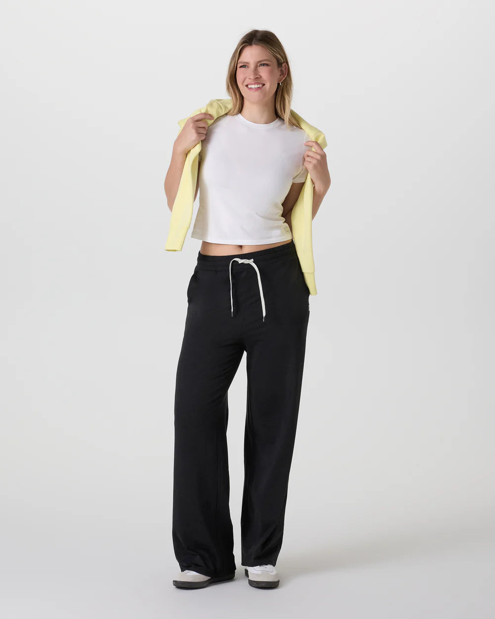 Vuori Essential Wideleg - Black Heather