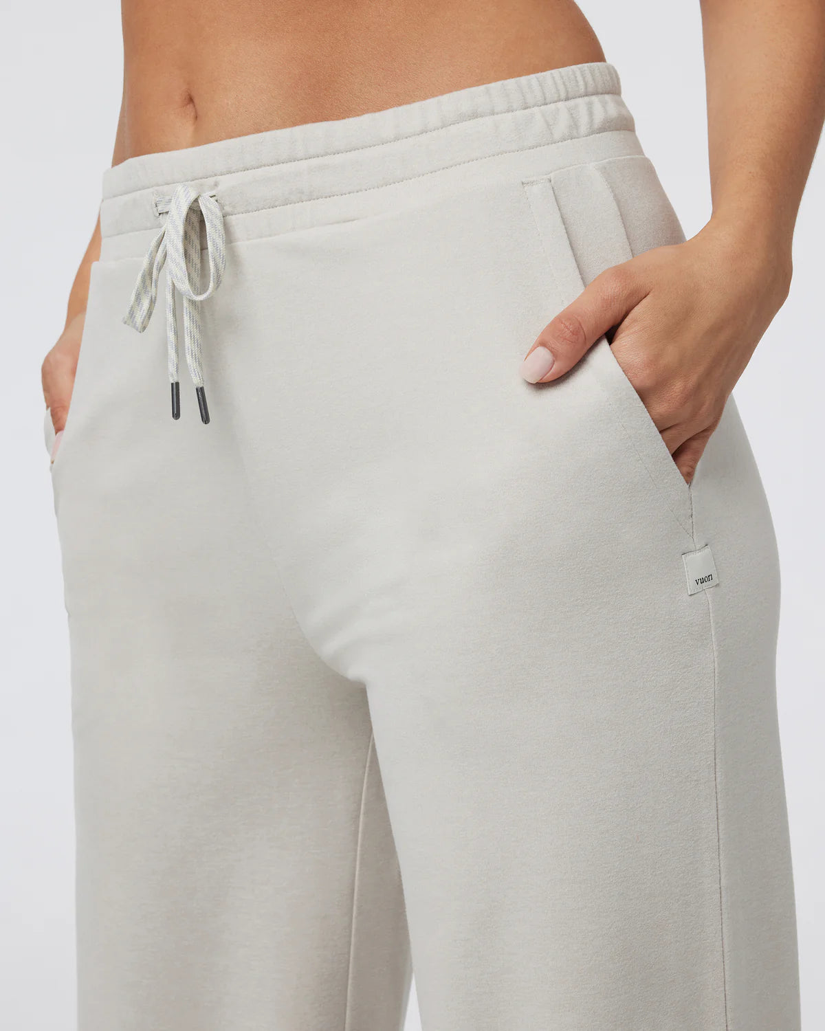Vuori Essential Wideleg - Ecru Heather