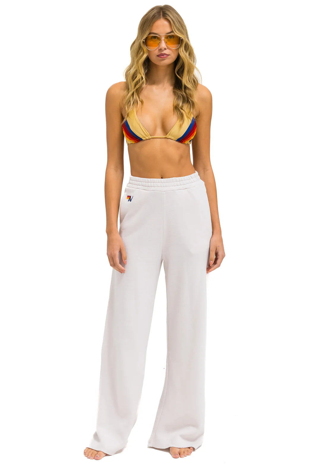 Aviator Nation Women's Wide Leg Pocket Sweatpants - Dove