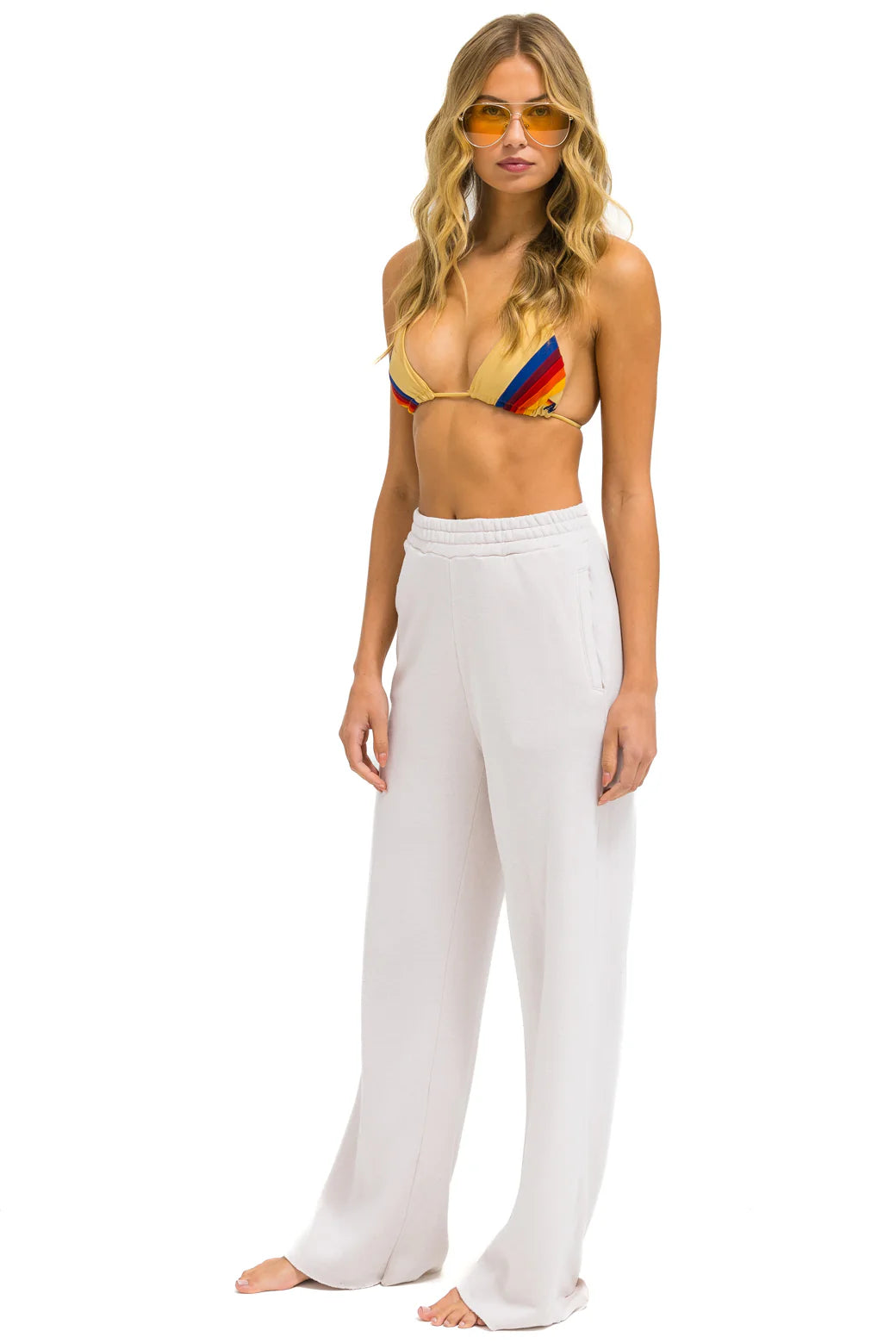 Aviator Nation Women's Wide Leg Pocket Sweatpants - Dove