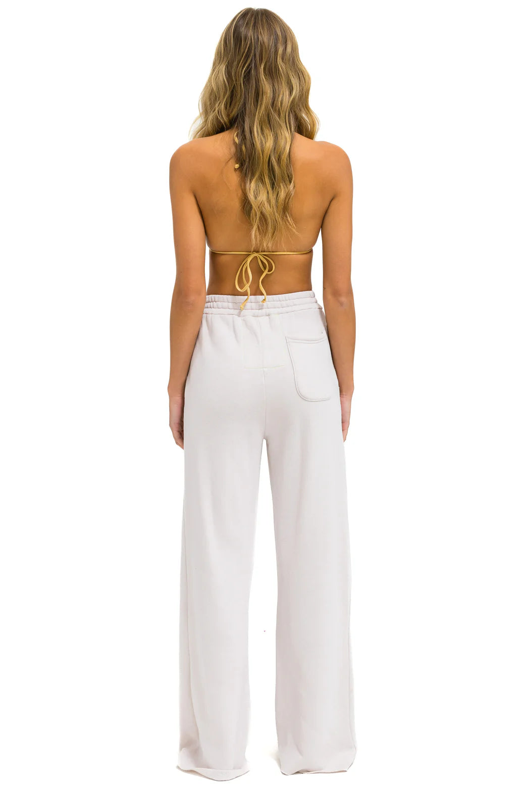 Aviator Nation Women's Wide Leg Pocket Sweatpants - Dove