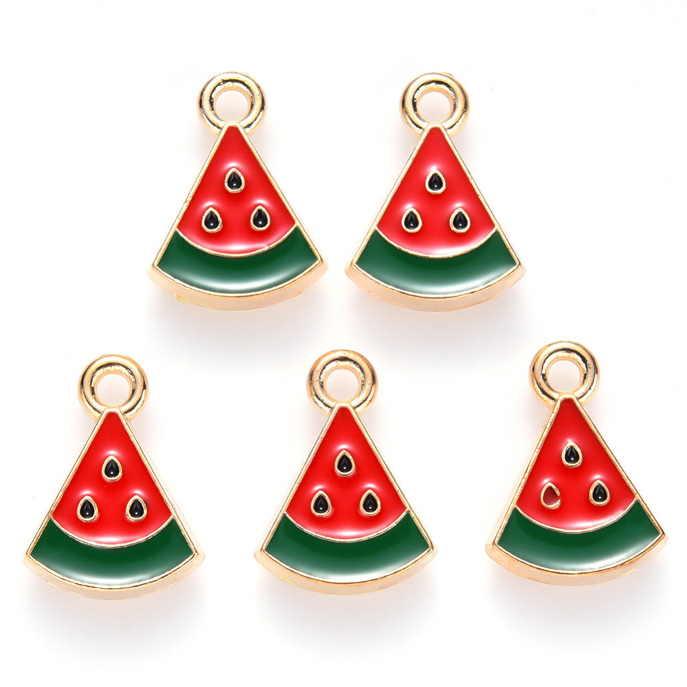 Enamel Watermelon Slice Charm