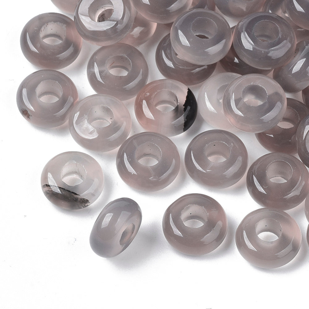 Natural Grey Agate Gemstone Charm
