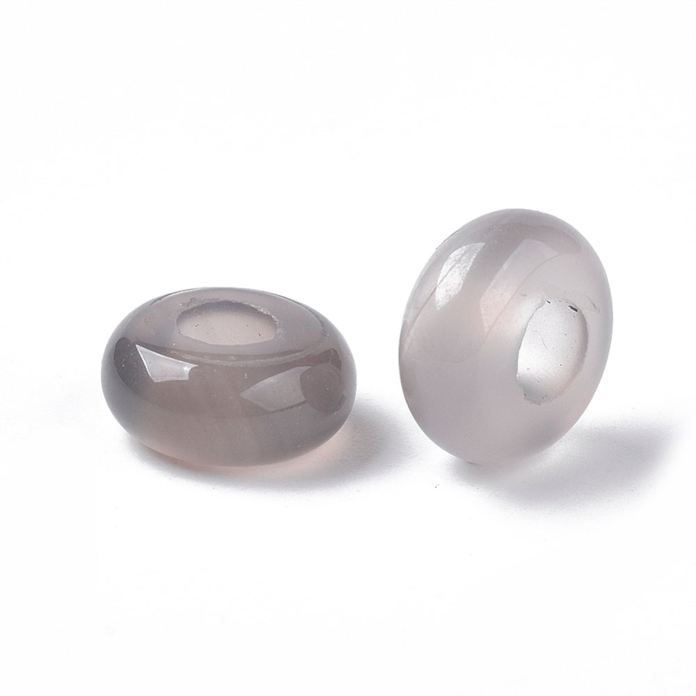 Natural Grey Agate Gemstone Charm