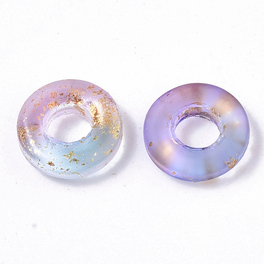 Dreamy Gold Flecked Donut Charm