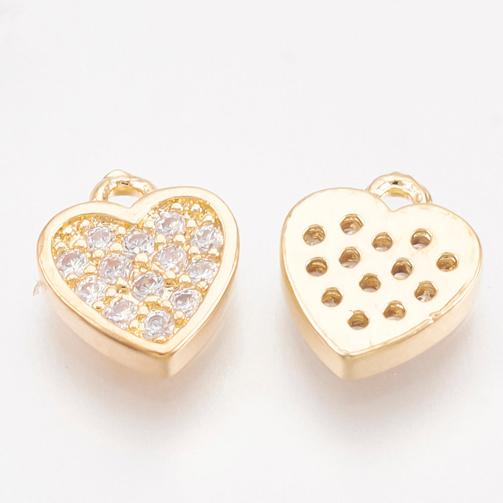 Micro Pave Mini Heart Charm
