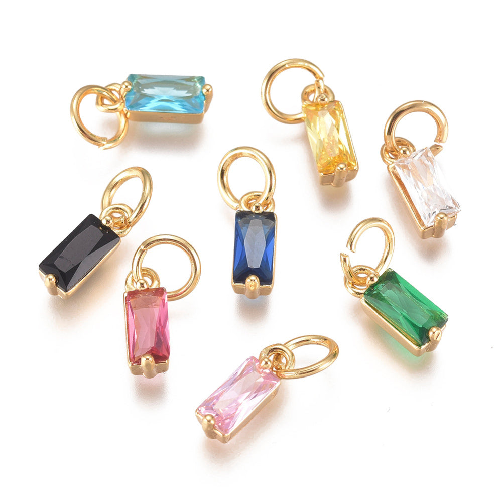 Baguette Gemstone Charm