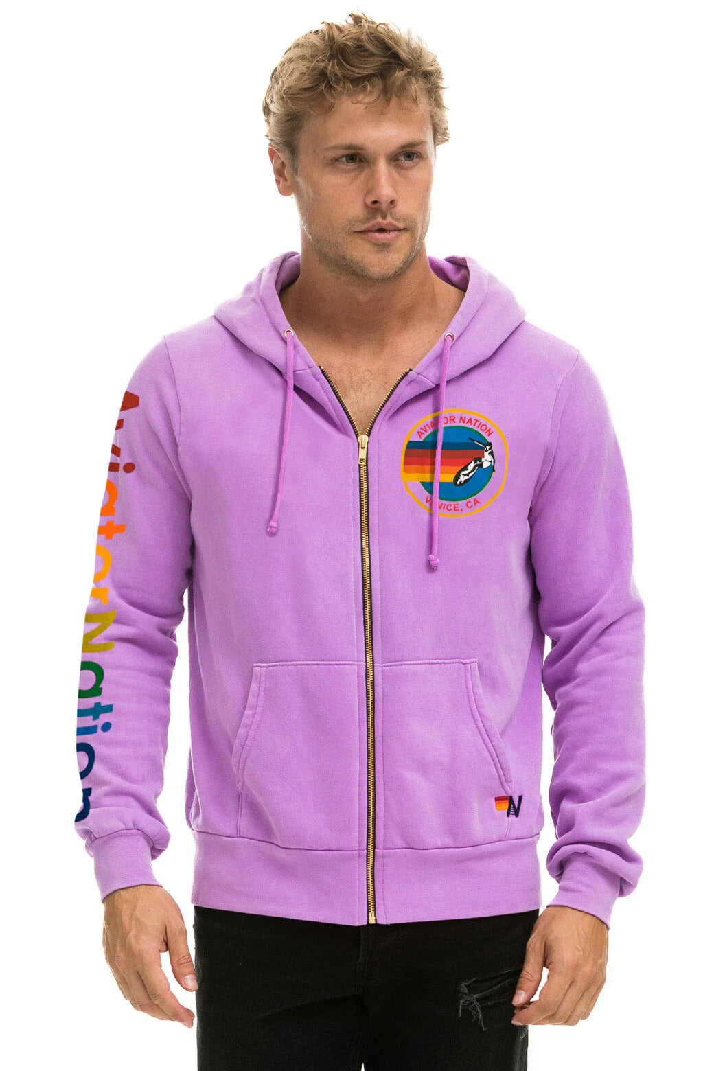 Aviator Nation Unisex Hoodie - Neon Purple